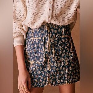 NWOT Sezane Foxy Skirt in Cara Print